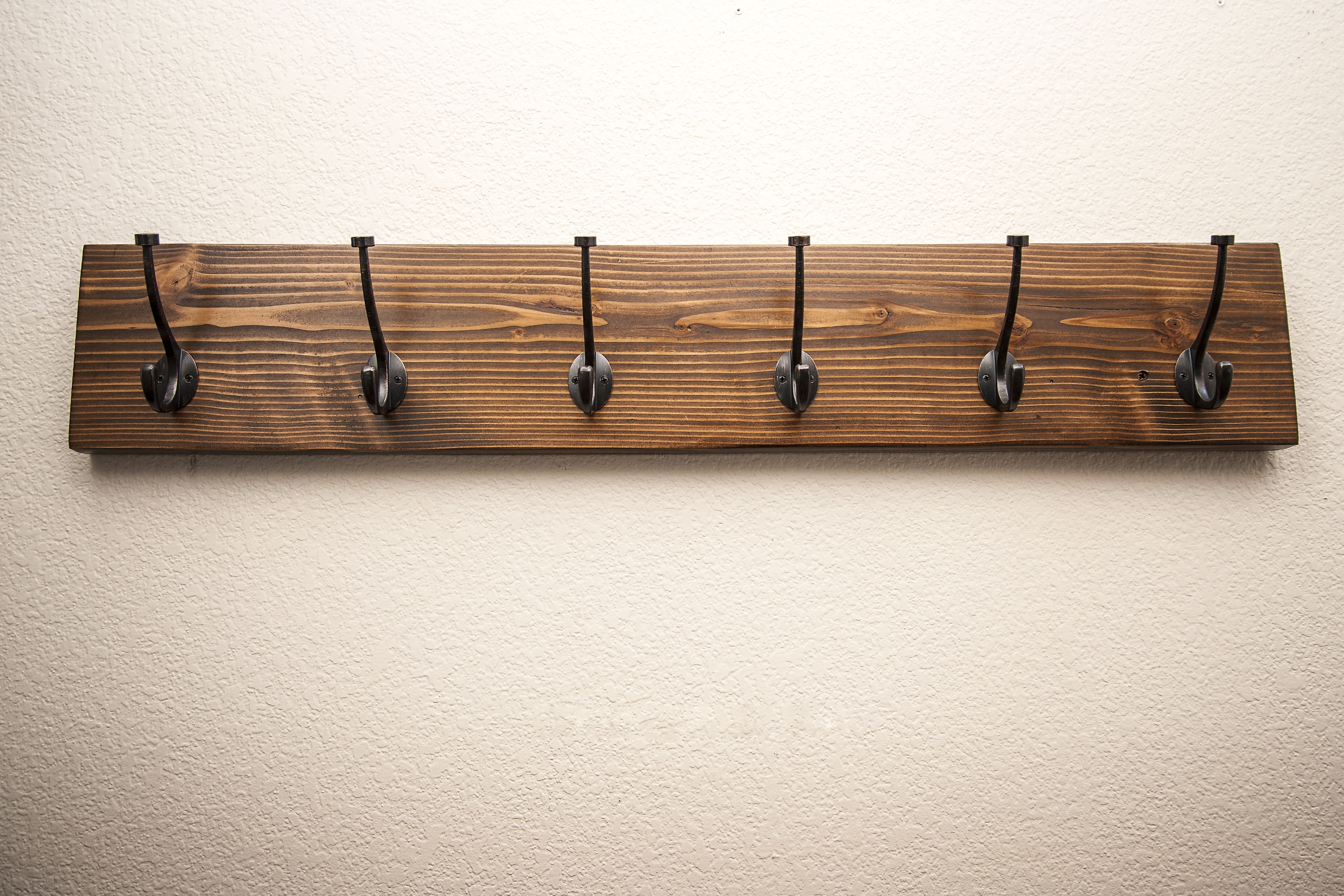 A standard 2 x 8 fir coat rack